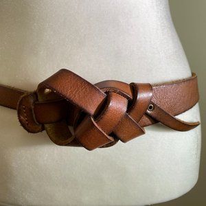 LOFT leather knotted non-buckle belt